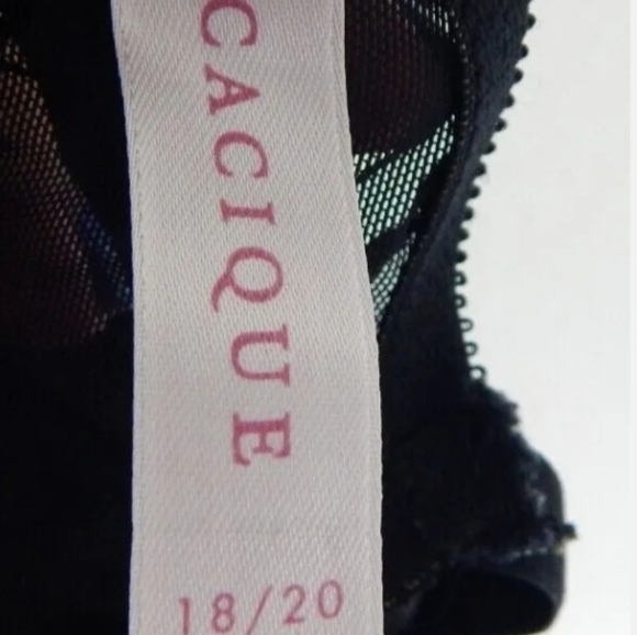 Cacique Black Sheer Babydoll Chemise - Picture 2 of 3